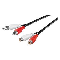 goobay cable 2xrca machohembra 25m negro