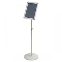 nobo clip frame a4 information display stand silver - 1902383