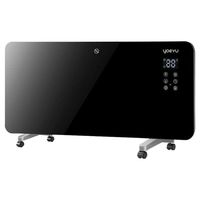 yoevu radiador convector electrico de bajo consumo control con app y wifi 1500w negro