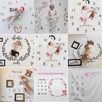 new baby monthly growth milestone blanket photography props newborn background cloth commemorate rug girls blanket kids shooting