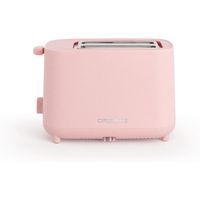 create toast studio tostadora de 2 ranuras 750w rosa pastel