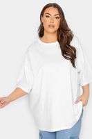 yours camiseta extragrande blanca de algodon mujer curvy y tallas grandes yours