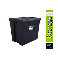 wham bam black recycled storage box 154 litre