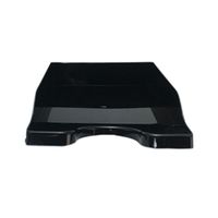 deflecto steritouch stacking letter tray black cp130stblk