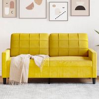 vidaxl sofa de 2 plazas terciopelo amarillo 140 cm