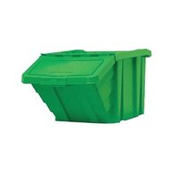 vfm green heavy duty storage bin with lid 359520