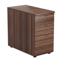 mezzo desk high 3 drawer pedestal-800 deep-dark walnut-tesdhp3800dw