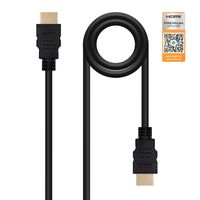 cable hdmi v20 premium nanocable 15m negro macho-macho