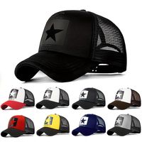 gorra de beisbol ligera y transpirable con estampado de pentagrama para hombres y mujeres