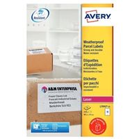 avery weatherproof shipping laser labels 10 per sheet white - l7992-25