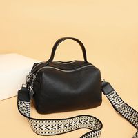 bolso de hombro de lujo suave para mujeres bolso de mano de cuero genuino boston bolso de hombro de moda con multiples cremalleras