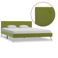vidaxl estructura de cama de tela verde 160x200 cm