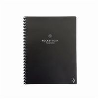 rocketbook fusion letter set reusable paper a4 black 515901