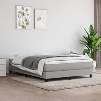 vidaxl cama sin colchon tela gris claro 140x190 cm