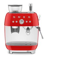 cafetera express molinillo - smeg egf03rdeu rojo