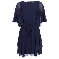 lauren ralph lauren vestido navy-34 sleeve-day dress para mujer