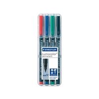 staedtler lumocolour universal pen permanent medium assorted 4 pack