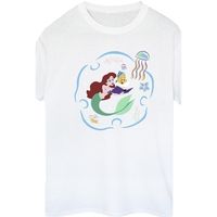 disney camiseta manga larga the little mermaid reading a book para mujer