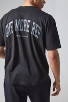 camiseta man active oversize con estampado one more rep negro