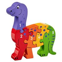 lanka kade wooden dinosaur number 1-5 jigsaw