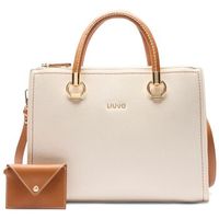 liu jo bolso de mano bolso de mano blanco y marron para mujer