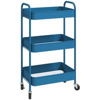 carrito auxiliar azul 45 x 306 x 79 cm