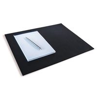 durable leather desk mat 42x30cm black