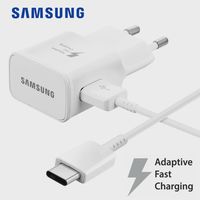 cargador carga rapida samsung ep-ta200ewe original  cable usb tipo c 15w blanco