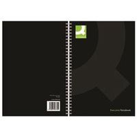 q-connect polypropylene wirebound book 160pp a5 black pk3 - kf10038