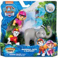 paw patrol pack figuras marshall skye y elephant jungle pups