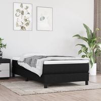 vidaxl colchon de muelles ensacados para ninos tela negro 80x160 cm