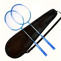 1 set juego de raquetas de badminton portatiles raquetas de badminton portatiles para entrenamiento deportivo en interiores y exteriores