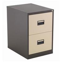 legato steel 2 drawer filing cabinet - coffeecream ref tcs2fc-cc