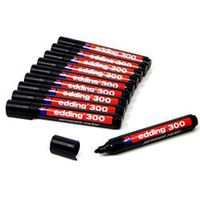 edding 300 permanent bullet tip marker black 10 pack