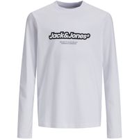 jack  jones camiseta manga larga 12267445 jorvesterbro newton brndg tee ls bf jnr white para nino