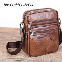 bolso de hombro de piel de vaca de capa superior portatil y nuevo para hombre bolso cruzado de moda casual gran capacidad para hombres de negocios