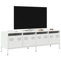 vidaxl mueble para tv acero laminado en frio blanco 135x39x435 cm