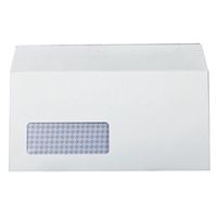 q-connect dl envelopes window self seal 100gsm white pack - kf3515