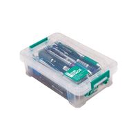 storestack 08 litre storage box w200xd125xh50mm clear