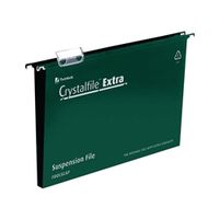 rexel crystalfile extra suspension file 50mm green pack 25 3000112