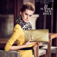 bolso de mano de cocodrilo elegante para mujeres bolso de noche de moda de gran capacidad