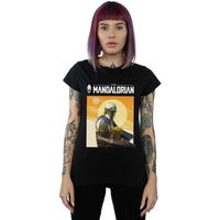 disney camiseta manga larga the mandalorian the child para mujer