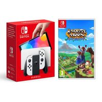 nintendo pack switch oled blanca  harvest moon one world