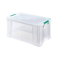 storestack 54 litre storage box w640xd380xh310mm clear