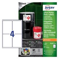 avery b3483-50 ultra resistant labels 50 sheets - 4 labels per sheet