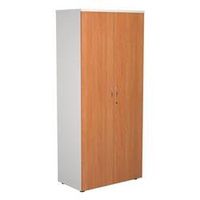 1800 wooden cupboard 450mm deep white carcass beech doors