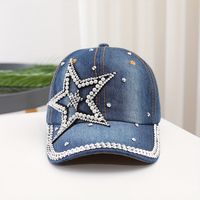 sombrero de beisbol de mezclilla con estrellas de diamantes de imitacion para mujer gorra ajustable informal para proteccion solar al aire libre regalos para eid