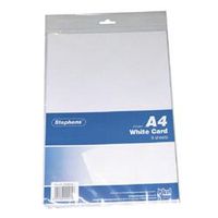 stephens white a4 craft card x10 sheets pack of 8 rs045656