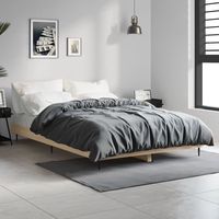 vidaxl estructura de cama sin colchon madera roble sonoma 120x190 cm