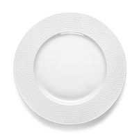 plato llano x6 porcelena blanco